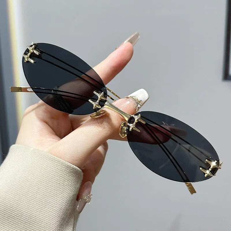 Urban Classic Rimless Oval Sunglasses